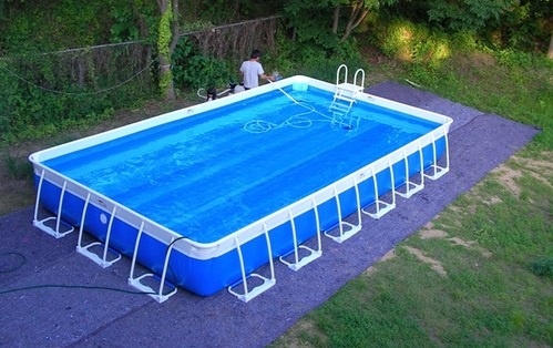 18ft x 30ft x 60in Rectangle Liberty Above Ground Pool With Stainless Steel Pump For Salt Water