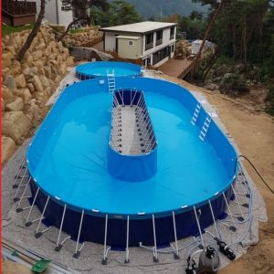 18ft x 25ft x 52in Oval Lazy River Pool