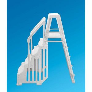 Ocean Blue Mighty Step 30" and Outside Safety Ladder