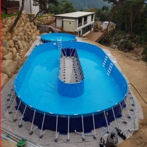 15ft x 30ft x 52in Oval Lazy River Pools